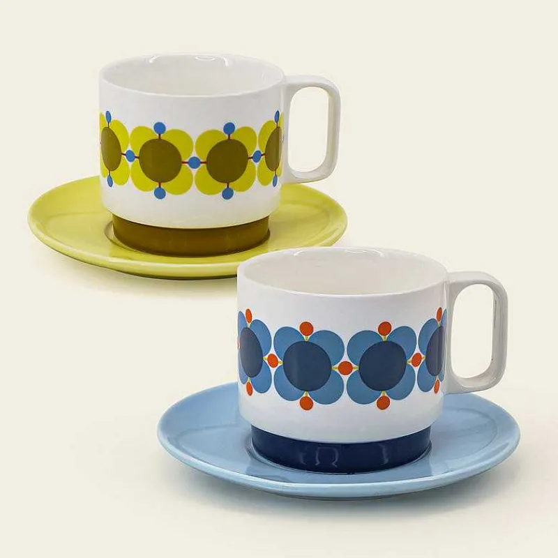 Orla Kiely Mugs & Teapots-Cappuccino & Saucer Set