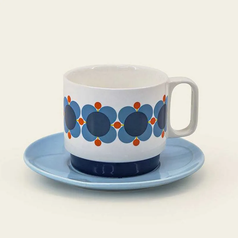 Orla Kiely Mugs & Teapots-Cappuccino & Saucer Set