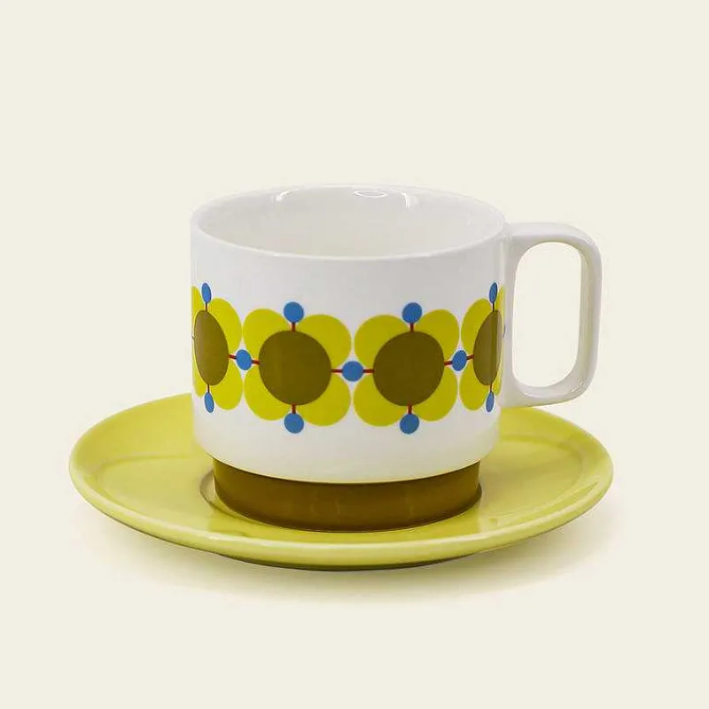 Orla Kiely Mugs & Teapots-Cappuccino & Saucer Set