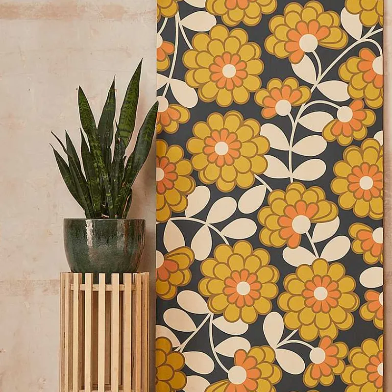 Orla Kiely Wallpaper-Dahlia Wallpaper