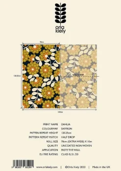 Orla Kiely Wallpaper-Dahlia Wallpaper