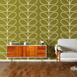Orla Kiely Wallpaper-Giant Linear Stem Seagrass Wallpaper
