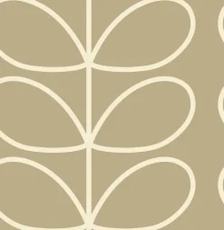 Orla Kiely Wallpaper-Giant Linear Stem Stone Wallpaper