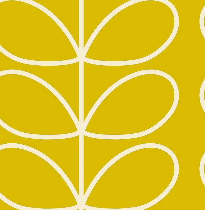 Orla Kiely Wallpaper-Giant Linear Stem Sunflower Wallpaper