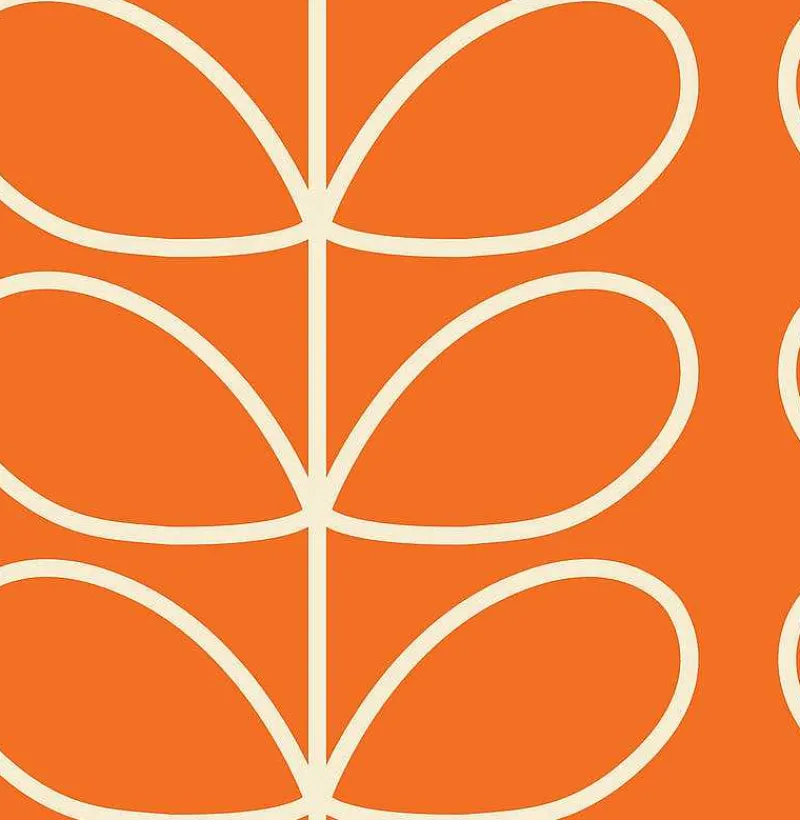 Orla Kiely Wallpaper-Giant Linear Stem Tomato Wallpaper