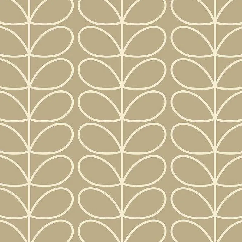 Orla Kiely Wallpaper-Linear Stem Stone Wallpaper