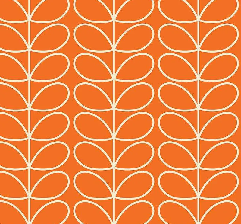 Orla Kiely Wallpaper-Linear Stem Tomato Wallpaper