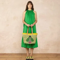 Orla Kiely Shoulder Bags-Monday Basket Bag