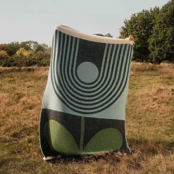 Orla Kiely Blankets-Wool Jacquard Blanket